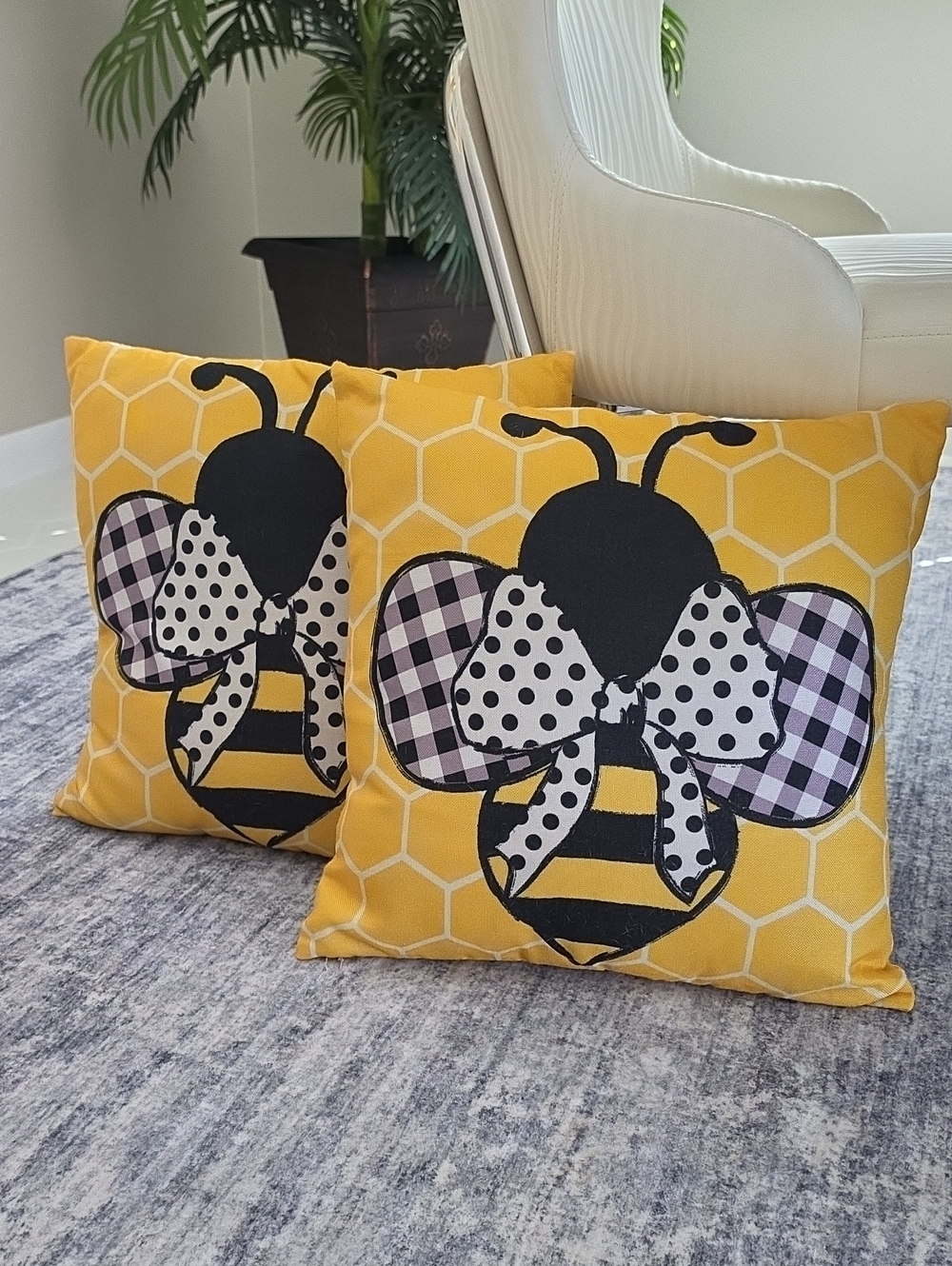 Yellow Bee Decorative Throw Pillow - Stylish Home Accent